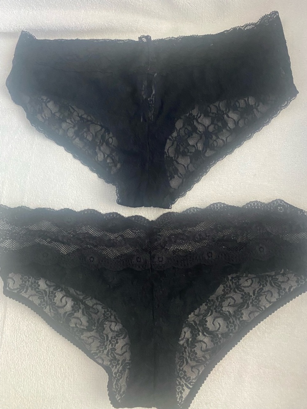 2 Gilligan & O’Malley Black Lace Bikini Panties - size L - Picture 4 of 6